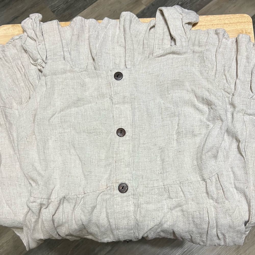 Monteau Cream Button-Down Dress